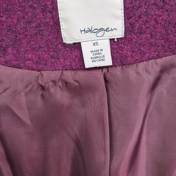 Halogen boiled wool shawl collar coat XS - Picture 3 of 4